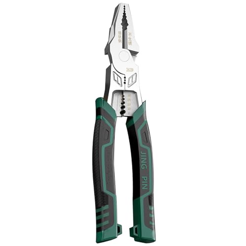 HOOLRZI Linemans-Zange, 22,9 cm, robuste Abisolierzange und Kabelschneider, ergonomisches Handwerkzeug für vielseitige elektrische Aufgaben HOOLRZI Linemans-Zange, 22,9 cm, robuste Abisolierzange und Kabelschneider, ergonomisches Handwerkzeug für vielseitige elektrische Aufgaben von HOOLRZI