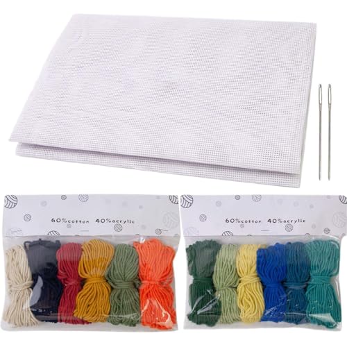HOOLRZI Nadelspitzen-Set, 14-fädig, Nadelspitze, Segeltuch, einfach zu verwenden, mit Garn HOOLRZI Nadelspitzen-Set, 14-fädig, Nadelspitze, Segeltuch, einfach zu verwenden, mit Garn von HOOLRZI