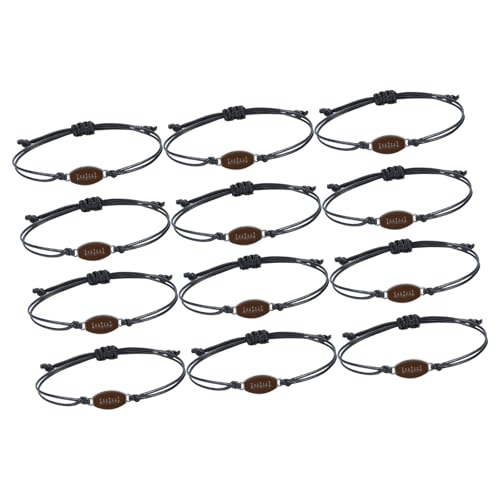 HOOLRZI Packung mit 12 Sport-Motto-Partys mit Armbändern und kleinem Fußball aus Legierung, für Geburtstage und Teamtreffen von HOOLRZI