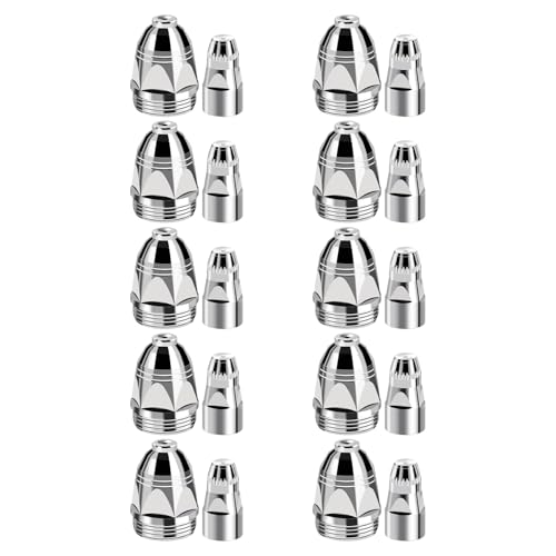 HOOLRZI Plasma-Elektrode, 1 Box/10 Set Elektrode 1,1/1,3/1,5/1,7 mm Düse zur Verbesserung der Lichtbogenstabilität, Styling-Elektroden von HOOLRZI