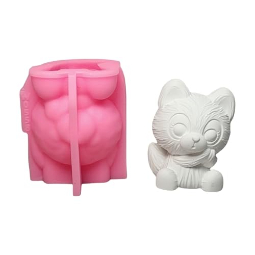 HOOLRZI Silikonformen, Tierformen, 3D-Füchse, Gips, Gießformen, Ornament-Formen, Bastelzubehör für die Herstellung HOOLRZI Silikonformen, Tierformen, 3D-Füchse, Gips, Gießformen, Ornament-Formen, Bastelzubehör für die Herstellung von HOOLRZI