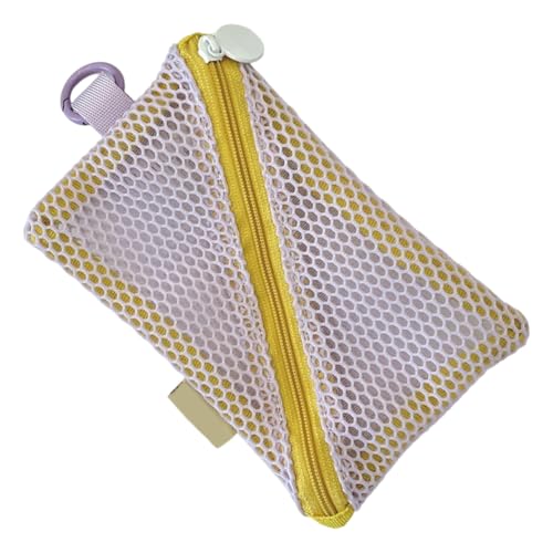 HOOLRZI Transparente Kosmetiktasche aus Netzstoff, kleine Reise-Make-up-Tasche für Damen, Münzbörse, praktische Aufbewahrungstasche mit Reißverschlüssen HOOLRZI Transparente Kosmetiktasche aus Netzstoff, kleine Reise-Make-up-Tasche für Damen, Münzbörse, praktische Aufbewahrungstasche mit Reißverschlüssen von HOOLRZI