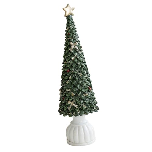 HOOLRZI Weihnachtliches Haus / Baum Figur aus Kunstharz für die Weihnachtszeit, handbemalt, Tischdekoration, stilvolle Schreibtisch- und Regaldekoration HOOLRZI Weihnachtliches Haus / Baum Figur aus Kunstharz für die Weihnachtszeit, handbemalt, Tischdekoration, stilvolle Schreibtisch- und Regaldekoration von HOOLRZI