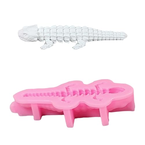 Lacertid-Silikonformen mit 3D-Tiermotiven, Silikon-Seifenformen für handgefertigte Seife, Fondant, Silikon, Epoxidharz-Formen von HOOLRZI