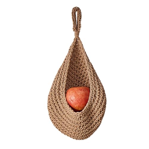 Platzsparender Obstkorb zum Aufhängen, aus stabilem Juteseil mit atmungsaktiven Netz-Designs für Küche oder Balkon Platzsparender Obstkorb zum Aufhängen, aus stabilem Juteseil mit atmungsaktiven Netz-Designs für Küche oder Balkon von HOOLRZI