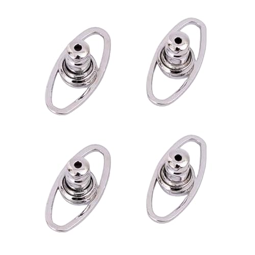 Set mit 4 leichten Ohrring-Verschlüssen, bequem zu tragen, Ohrstecker, Stabilisatoren, modischer Schmuckrücken für Damen von HOOLRZI