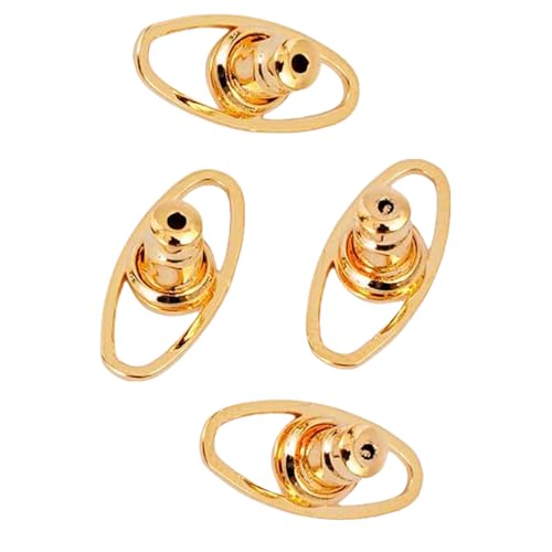 Set mit 4 leichten Ohrring-Verschlüssen, bequem zu tragen, Ohrstecker, Stabilisatoren, modischer Schmuckrücken für Damen von HOOLRZI