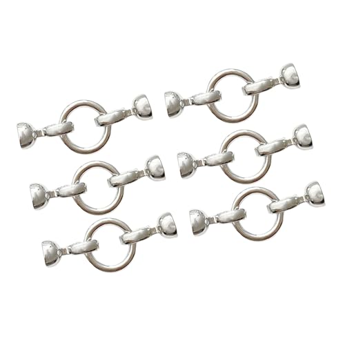 Set mit 6 einzigartigen unregelmäßigen Perlen-Schnallen, Verschluss für handgefertigte Armbänder und Halsketten, einfach zu bedienendes Schmuckzubehör Set mit 6 einzigartigen unregelmäßigen Perlen-Schnallen, Verschluss für handgefertigte Armbänder und Halsketten, einfach zu bedienendes Schmuckzubehör von HOOLRZI