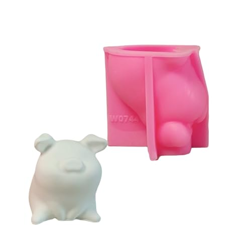 Silikonformen mit Tierschweinchen für Seife, Schokolade, Süßigkeiten, Gips, Dekoration, temperaturbeständige Epoxidharz-Formen von HOOLRZI