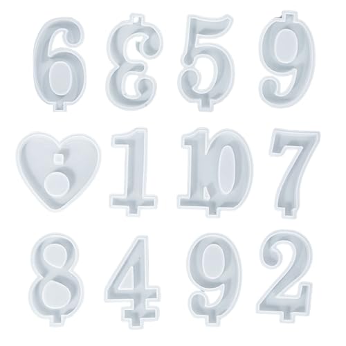 Silikonformen mit Zahlenhaltern, 1–10, digitale Kerzenhalter-Formen, Gipsformen, Gießformen für Tischdekorationen Silikonformen mit Zahlenhaltern, 1–10, digitale Kerzenhalter-Formen, Gipsformen, Gießformen für Tischdekorationen von HOOLRZI