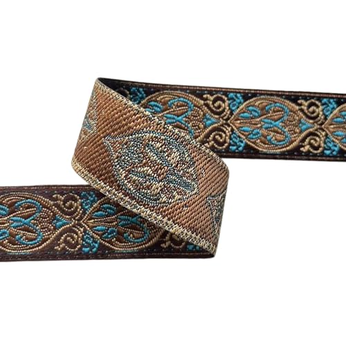Stoffband mit Blumenmuster, bestickt, gewebt, zum Nähen, für Kleidung, Vorhänge, Heimverzierung, 4,8 m Stoffband mit Blumenmuster, bestickt, gewebt, zum Nähen, für Kleidung, Vorhänge, Heimverzierung, 4,8 m von HOOLRZI