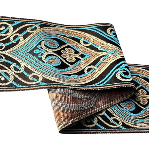 Stoffband mit Blumenmuster, bestickt, gewebt, zum Nähen, für Kleidung, Vorhänge, Heimverzierung, 4,8 m von HOOLRZI