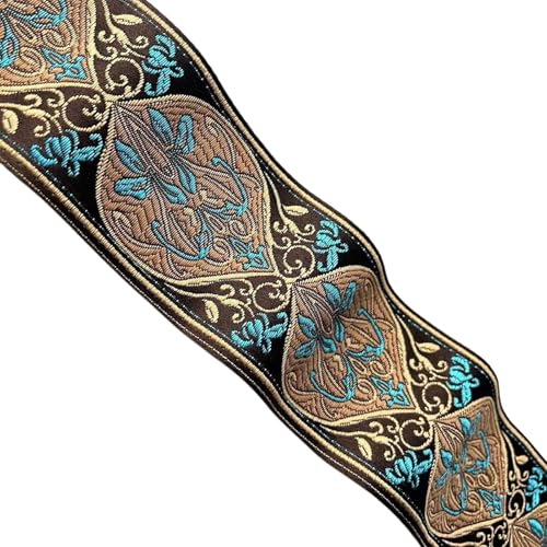 Stoffband mit Blumenmuster, bestickt, gewebt, zum Nähen, für Kleidung, Vorhänge, Heimverzierung, 4,8 m von HOOLRZI