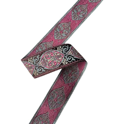 Stoffband mit Blumenmuster, bestickt, gewebt, zum Nähen, für Kleidung, Vorhänge, Heimverzierung, 4,8 m von HOOLRZI