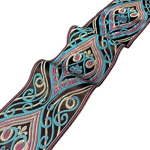 Stoffband mit Blumenmuster, bestickt, gewebt, zum Nähen, für Kleidung, Vorhänge, Heimverzierung, 4,8 m von HOOLRZI