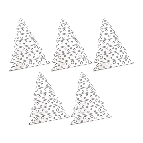 Weihnachts-Stanzformen, Karbonstahl, Prägeschablonen für Scrapbooking, Kartenherstellung, Dekoration, 5 Stück von HOOLRZI