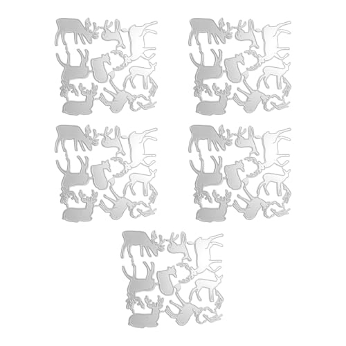 Weihnachts-Stanzformen, Karbonstahl, Prägeschablonen für Scrapbooking, Kartenherstellung, Dekoration, 5 Stück von HOOLRZI