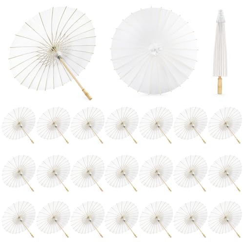 HOOMUU 84,6 cm Papierschirme für Hochzeiten – chinesischer japanischer weißer Papier-Sonnenschirm für Frauen – 12 Stück DIY Malerei Handwerk dekorative Regenschirme für Hochzeit Braut Party Dekor HOOMUU 84,6 cm Papierschirme für Hochzeiten – chinesischer japanischer weißer Papier-Sonnenschirm für Frauen – 12 Stück DIY Malerei Handwerk dekorative Regenschirme für Hochzeit Braut Party Dekor von HOOMUU