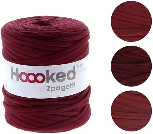 Hoooked ZP001-51 Garn ZPAGETTI, Baumwolle, Burgundy Passion, Einheitsgröße, 119 Meter von Hoooked