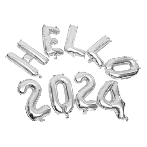 1 Satz 2024 Partyballons Neujahrsballon Für 2024 Ballons Dekoration Partyzubehör Neujahr Folienballon Folienballons Party-requisiten Weihnachten Einstellen Aluminiumfolie von HOOTNEE