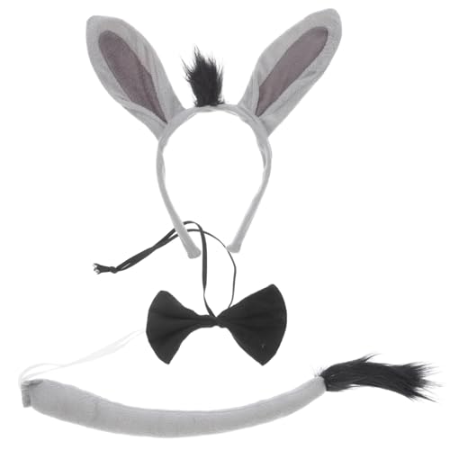 HOOTNEE 1 Satz Eselsohren Haarreif Fliege für Tierkostüm Accessoires für Geburtstagsfeiern Karneval und Cosplay zu Design HOOTNEE 1 Satz Eselsohren Haarreif Fliege für Tierkostüm Accessoires für Geburtstagsfeiern Karneval und Cosplay zu Design von HOOTNEE