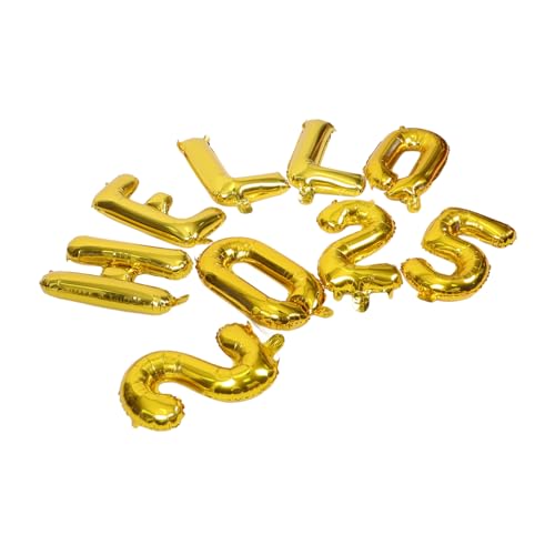 HOOTNEE 1 Satz Zahlen Buchstaben Ballons „Hallo 2025“ Ballons Ballon Zur Dekoration 2025 Silvester Party Ballons Party Requisiten Aluminiumfolien Ballons Party Gastgeschenk „Hallo 2025“ von HOOTNEE