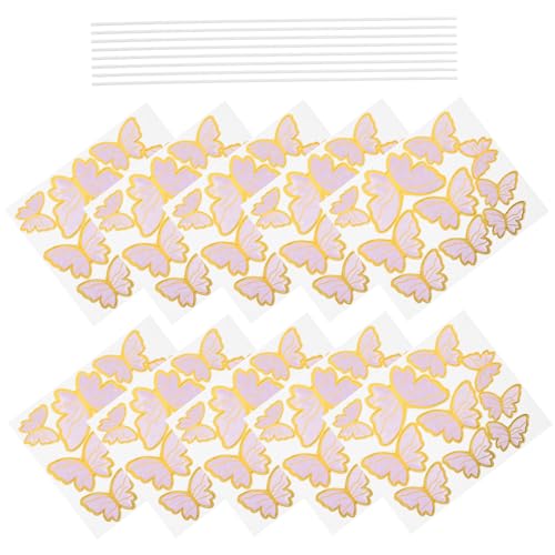 HOOTNEE 10 Blatt Schmetterling Tortenstecker aus Elegante Deko für Geburtstagsfeiern Babypartys und Hochzeiten Sichere und Leicht zu Verwendende Tortendeko mit Goldenem Rand HOOTNEE 10 Blatt Schmetterling Tortenstecker aus Elegante Deko für Geburtstagsfeiern Babypartys und Hochzeiten Sichere und Leicht zu Verwendende Tortendeko mit Goldenem Rand von HOOTNEE