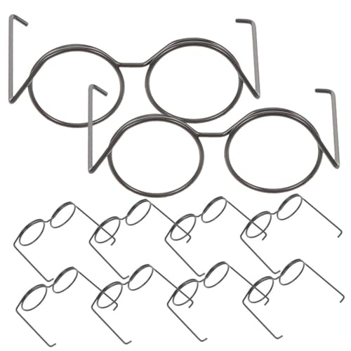 HOOTNEE 10 Stück Mini Brillen Aus Metall, Mini Puppenbrillen, Mini Brillen, Puppen Miniaturbrillen, Puppenbrillen, Miniatur Brillen Für Puppen, Kleine Puppenbrillen, Puppenbrillen Für von HOOTNEE