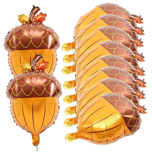 HOOTNEE 10Stücke Aluminium Folienballons Kiefernform für Thanksgiving Party Dekoration Charmante Herbst Luftballons Deko für Unvergessliche Feierlichkeiten HOOTNEE 10Stücke Aluminium Folienballons Kiefernform für Thanksgiving Party Dekoration Charmante Herbst Luftballons Deko für Unvergessliche Feierlichkeiten von HOOTNEE