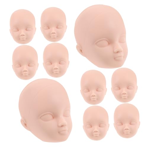 HOOTNEE Puppenherstellungs-Requisiten 10 Stück Übungs-Make-up-puppenköpfe Mini-puppenköpfe Rahmen für Das Handwerk HOOTNEE Puppenherstellungs-Requisiten 10 Stück Übungs-Make-up-puppenköpfe Mini-puppenköpfe Rahmen für Das Handwerk von HOOTNEE