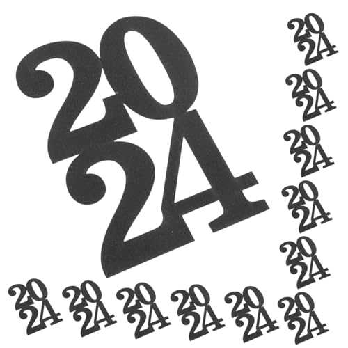 HOOTNEE 12 Stück 2024 Vasen Dekoration, Abschluss Zubehör, Abschlussparty Requisite, Tischdekoration, Dekorative Abschluss Anhänger, Party, Abschluss Flaschenanhänger, Abschluss, von HOOTNEE