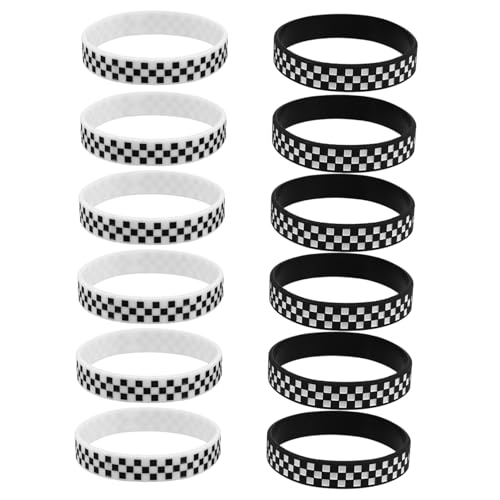 HOOTNEE 12 Stück Teiliges Karierte Silikonarmbänder für Sportevents Konzerte und Partys Einzigartige Armbänder für Motorsportliebhaber HOOTNEE 12 Stück Teiliges Karierte Silikonarmbänder für Sportevents Konzerte und Partys Einzigartige Armbänder für Motorsportliebhaber von HOOTNEE
