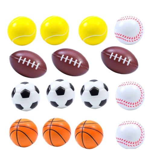 HOOTNEE 15st Mini-sportbälle Spielzeuge Spielzeug Bevorzugen Bälle Quetschen Spielzeugball Fußball von HOOTNEE