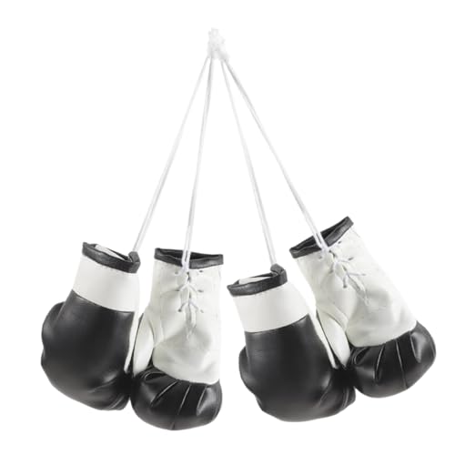 HOOTNEE 2 Paar Boxhandschuh Anhänger, Boxhandschuhe Charm Anhänger, Miniatur Boxhandschuhe Dekorationen, Mini Boxhandschuhe Schlüsselring, Schlüsseldekor Mit Boxthema, Kreativer von HOOTNEE