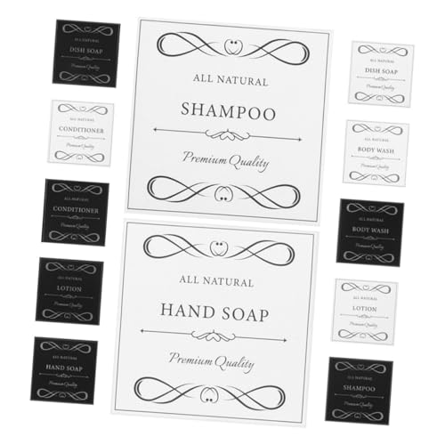 HOOTNEE 2 Satz Wasserdichte Etiketten für Seifenspender Selbstklebende Vinyl Aufkleber für Handseife Shampoo Conditioner und Lotion für Badezimmer und Dekorative Diy Lösungen HOOTNEE 2 Satz Wasserdichte Etiketten für Seifenspender Selbstklebende Vinyl Aufkleber für Handseife Shampoo Conditioner und Lotion für Badezimmer und Dekorative Diy Lösungen von HOOTNEE
