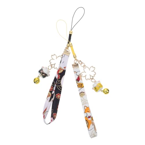 HOOTNEE 2 Stück Maneki Neko Katzen Schlüsselanhänger mit Glocke Japanischer Glücksbringer für Handy Tasche Auto und Schlüsselring Verschiedenen Farben HOOTNEE 2 Stück Maneki Neko Katzen Schlüsselanhänger mit Glocke Japanischer Glücksbringer für Handy Tasche Auto und Schlüsselring Verschiedenen Farben von HOOTNEE