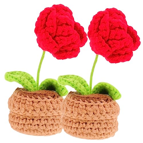 HOOTNEE 2 Stück Mini Topfblumen Ornamente, Kleine Häkelblumen Ornamente, Simulation, Topfblumen, Häkelblumen, Häkelornamente, Topfblumen, Häkelblumen, Kleine Häkelblumen HOOTNEE 2 Stück Mini Topfblumen Ornamente, Kleine Häkelblumen Ornamente, Simulation, Topfblumen, Häkelblumen, Häkelornamente, Topfblumen, Häkelblumen, Kleine Häkelblumen von HOOTNEE