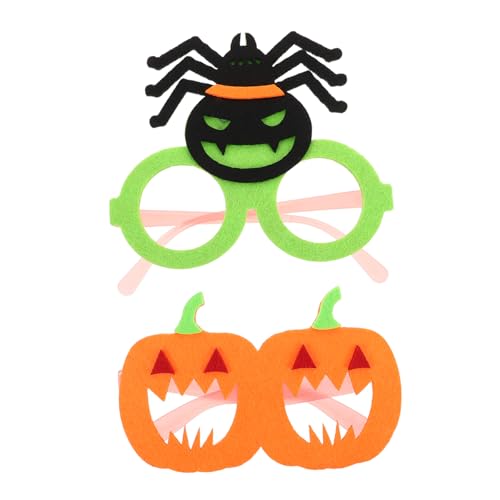 HOOTNEE 2-teilige Halloween-Brille Für Kinder: Kürbis- Und Spinnenbrille Mit Fluoreszierendem Leuchteffekt – Brillen-Party-Requisiten Für - Und Festival-Dekorationen von HOOTNEE