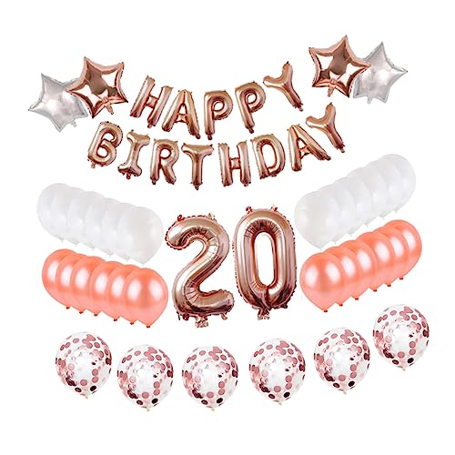 HOOTNEE Geburtstagsdekoration Luftballons Set 20 Jahre Alt Party Ballons 'happy Birthday 20' Sternform HOOTNEE Geburtstagsdekoration Luftballons Set 20 Jahre Alt Party Ballons 'happy Birthday 20' Sternform von HOOTNEE