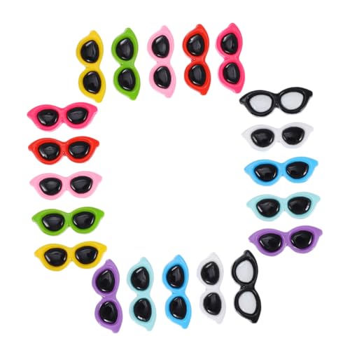 HOOTNEE 20 Stück Halbrunde Brillen Accessoires, DIY Haarspange, Sonnenbrillen Spielzeug, Schuh Charms, Kristallschlamm Füllzubehör, Mini Sonnenbrillen Perlen, Harz, Flache Rückseite, HOOTNEE 20 Stück Halbrunde Brillen Accessoires, DIY Haarspange, Sonnenbrillen Spielzeug, Schuh Charms, Kristallschlamm Füllzubehör, Mini Sonnenbrillen Perlen, Harz, Flache Rückseite, von HOOTNEE