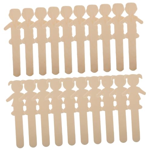 HOOTNEE 20 Stück Junge Mädchen Eisstiele Ornament Basteln Für Kinder Holzornamente Handgefertigte DIY Holzspäne Blanko Holzformen Zum Basteln Halloween Holzbasteln Holzfiguren HOOTNEE 20 Stück Junge Mädchen Eisstiele Ornament Basteln Für Kinder Holzornamente Handgefertigte DIY Holzspäne Blanko Holzformen Zum Basteln Halloween Holzbasteln Holzfiguren von HOOTNEE