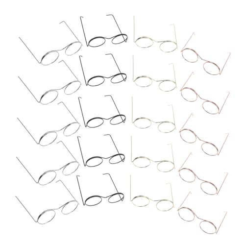 HOOTNEE 20 Stück Mini -Rahmenbrille gläser Brillenspielzeug für Minibrille für Puppen Miniaturrunde Brillen Brille Dollhouse Decor Partybrille Runde Fake-Brille Stahldraht HOOTNEE 20 Stück Mini -Rahmenbrille gläser Brillenspielzeug für Minibrille für Puppen Miniaturrunde Brillen Brille Dollhouse Decor Partybrille Runde Fake-Brille Stahldraht von HOOTNEE