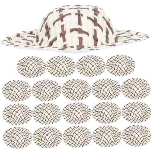 HOOTNEE 20 Stück Teiliges Miniatur Geflochtener Strohhüte Kleine Puppenhüte für DIY Basteln Leichte Handgefertigte Dekorationen Geeignet als Foto Accessoires und Party Deko HOOTNEE 20 Stück Teiliges Miniatur Geflochtener Strohhüte Kleine Puppenhüte für DIY Basteln Leichte Handgefertigte Dekorationen Geeignet als Foto Accessoires und Party Deko von HOOTNEE