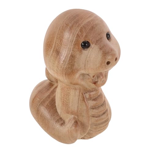 HOOTNEE Mini-holzschlangenfigur Schlangenstatue Aus Holz Lebensechte Holzschlangenfigur Party-schlangenfigur Handgefertigte Holzschlangenornamente Für Dekoration von HOOTNEE