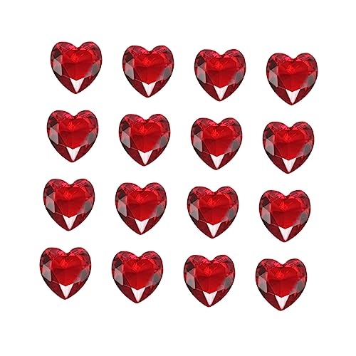 HOOTNEE 20st Gefälscht Valentinstag Bastelzubehör Zum Selbermachen Herzförmiger Schnitt Teile Zur Herstellung Von Anhängern Herzperle Aus Glas Diamant-Herz-Charme Zeit Kristall Schmuck von HOOTNEE