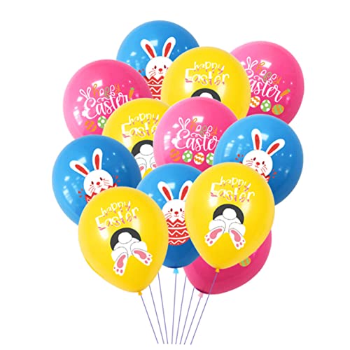HOOTNEE 24 Stk Osterballons Ostern gefüllte Luftballons exquisite -Latexballons ostern luftballons osterdekoration Ostern Latexballons Ballondekoration zum Thema Ostern Feder Eier von HOOTNEE