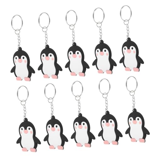 HOOTNEE Stück Pinguin -schlüsselring Süßes Schlüsselanhänger- Schöne Schlüsselkettenornamente Pinguin -ornament Für Rucksäcke Entzückender Tierschlüssel Pvc-weichkleber von HOOTNEE