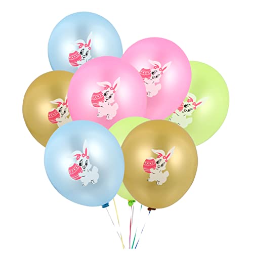 HOOTNEE 24St Kaninchen-Latexballon grünes Dekor Latex Party Ballon Ostern Luftballons osterdekoration metallisch grüne Luftballons metallische Luftballons Foto-Requisiten Festivalballons von HOOTNEE