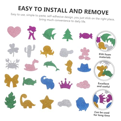 HOOTNEE 28 Stück Teiliges Eva Schaumstoff Cartoon Sticker Selbstklebend Bunte Tiermotive für Party Scrapbooking Basteln Haftet Glatten Oberflächen Rückstandsfrei Entfernbar Langlebig und von HOOTNEE