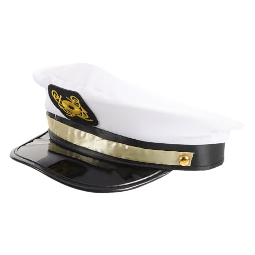 HOOTNEE 2St Matrosen verkleiden sich Hüte marineblauer Hut Yacht Kleider Kostüme für Männer Kapitänsmütze Dekoration Frauen Hüte Schatten Kleidung Admiral bilden Kind Stoff von HOOTNEE
